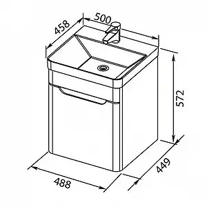 Тумба под умывальник Aquanet София 50 белый 00201745, 2