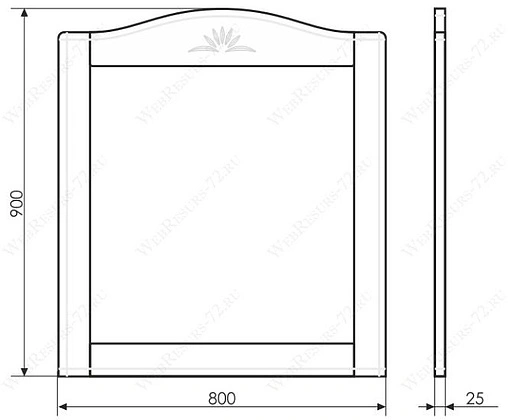 Зеркало Comforty Монако 80 белый 00003129893CF