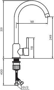 Смеситель для кухни Dorff Logic хром D3007000, 2