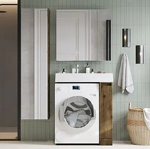 Тумба-умывальник напольная над стиральной машиной Aquaton Лондри 80 дуб кантри 1A2671K1LHDY0+ Тумба-умывальник напольная над стиральной машиной Aquaton Лондри 80 дуб кантри 1A2671K1LHDY0+, 4