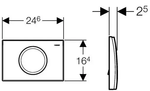 Клавиша смыва для унитаза Geberit Delta 15 115.109.21.1 хром глянцевый