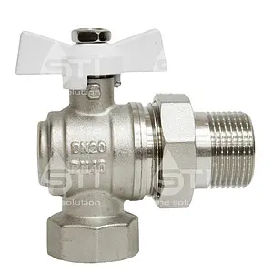 Кран шаровый с американкой угловой ¾"в x ¾"н STI 01.05.20020 Кран шаровый с американкой угловой ¾"в x ¾"н STI 01.05.20020, 2