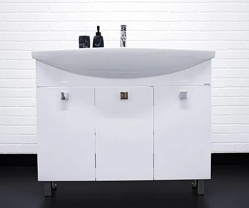 Тумба под умывальник напольная Айсберг Мега 105 белый DM4603T