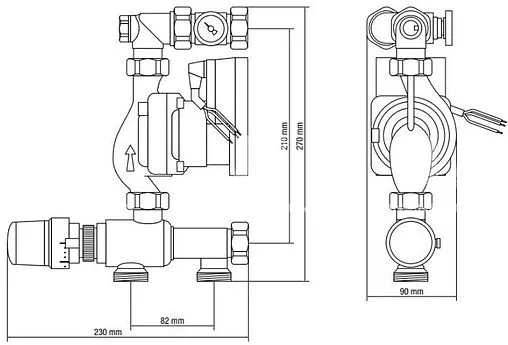 Узел насосно-смесительный с насосом Wilo Para 15-130/6-43/SC-12 Rehau Rautherm S Flex 13185451001