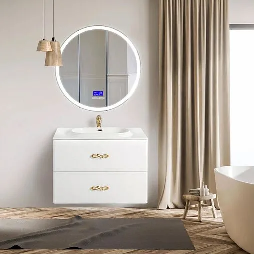 Зеркало с подсветкой BelBagno 80x80 bluetooth, цифровой термометр, радио SPC-RNG-800-LED-TCH-RAD
