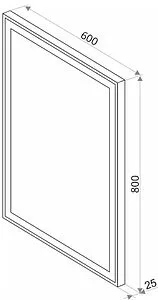 Зеркало с подсветкой Continent Strong Led 70x100 серый ЗЛП633 Зеркало с подсветкой Continent Strong Led 70x100 серый ЗЛП633, 2