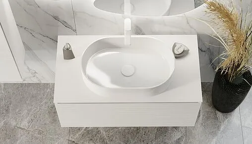 Тумба под умывальник подвесная Jorno Stone 100 белый Stn.01.100/P/W/JR