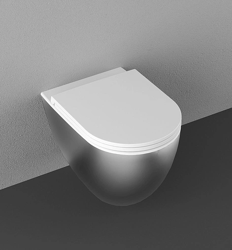 Унитаз подвесной безободковый ISVEA Infinity платина/белый 10NF02001-6F