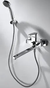 Смеситель для ванны с длинным изливом Bravat Riffle хром F672106C-LB Смеситель для ванны с длинным изливом Bravat Riffle хром F672106C-LB, 3