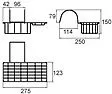 Полка Milardo Shelf хром 301W000M44K