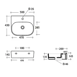 Раковина Olympia Synthesis 50 белый SYN4350101, 2