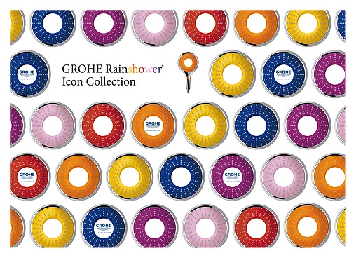 Лейка ручного душа Grohe Rainshower Icon хром/желтый 27446000 Лейка ручного душа Grohe Rainshower Icon хром/желтый 27446000