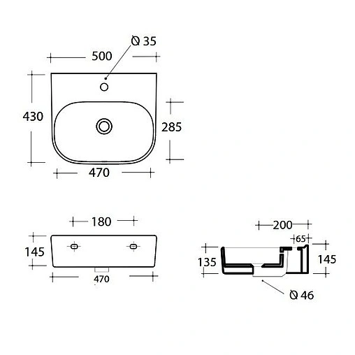 Раковина Olympia Synthesis 50 белый SYN4350101