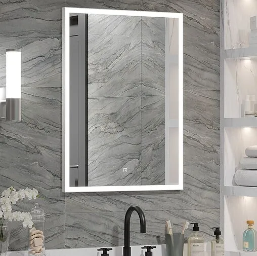 Зеркало с подсветкой Continent Frame White Led 60x80 с подогревом белый ЗЛП1138