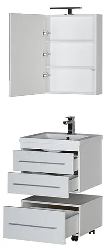 Шкаф-зеркало Aquanet Нота 58 L белый 00165370