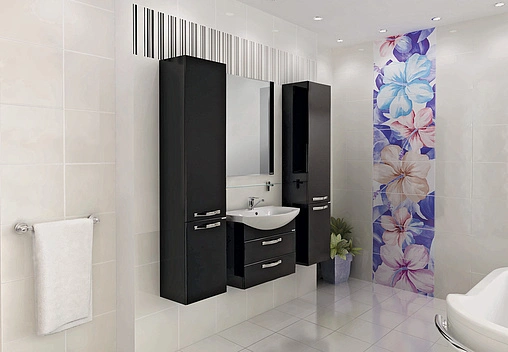 Тумба-умывальник подвесная Aquaton Ария 65 M чёрный 1A1233K0AA950