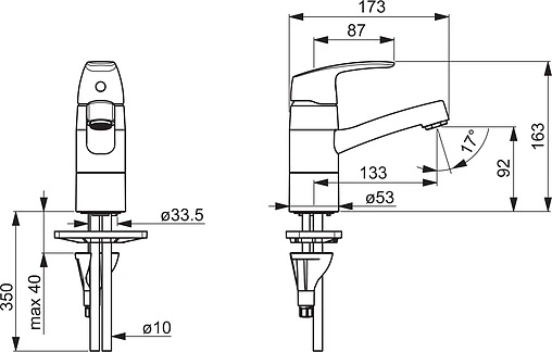 Смеситель для раковины Oras Safira хром 1015