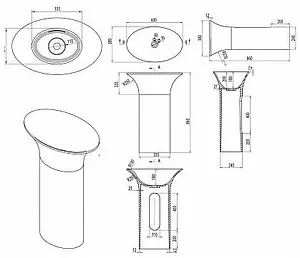 Раковина Aquanet Entice V21 60 белый 00198987 Раковина Aquanet Entice V21 60 белый 00198987, 2