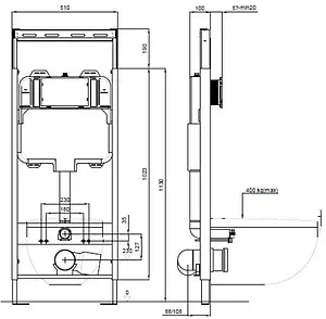 Инсталляция для подвесного унитаза Aquatek Easy Fix 51 INS-0000009 Инсталляция для подвесного унитаза Aquatek Easy Fix 51 INS-0000009, 2