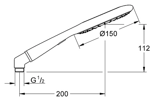 Лейка ручного душа Grohe Rainshower Icon хром/коричневый 27633000 Лейка ручного душа Grohe Rainshower Icon хром/коричневый 27633000