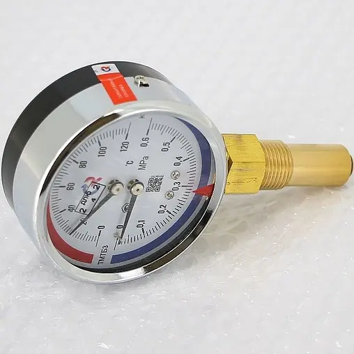 Термоманометр радиальный Росма ТМТБ-31Р.1 80мм 6 бар 120°С гильза 46мм ½&quot; 00000002329