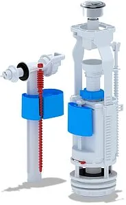 Комплект арматуры для бачка двухрежимный ⅜" пластик боковой Ани Пласт Эконом WC3070M Комплект арматуры для бачка двухрежимный ⅜" пластик боковой Ани Пласт Эконом WC3070M, 1