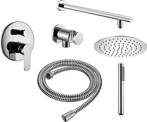 Душевая система со смесителем для душа Aquanet A2 хром 00188196 Душевая система со смесителем для душа Aquanet A2 хром 00188196, 1