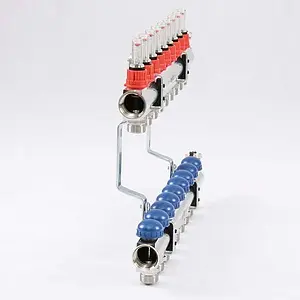 Группа коллекторная с расходомерами 9 отводов 1&quot;в/в x ¾&quot;ек Uni-fitt 440E4309, 4