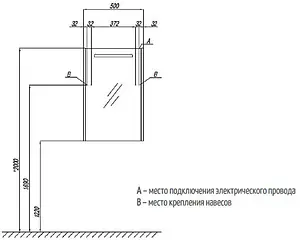 Шкаф-зеркало Aquaton Сильва 50 дуб макиато 1A215502SIW5L, 2