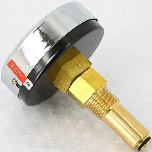 Термоманометр аксиальный Росма ТМТБ-31Т.1 80мм 16 бар 120°С гильза 46мм ½&quot; 00000002291