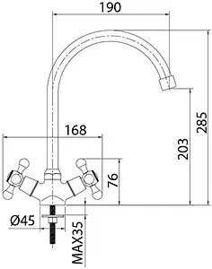 Смеситель для кухни Milardo Duplex хром DUPSB0JM05 Смеситель для кухни Milardo Duplex хром DUPSB0JM05, 2