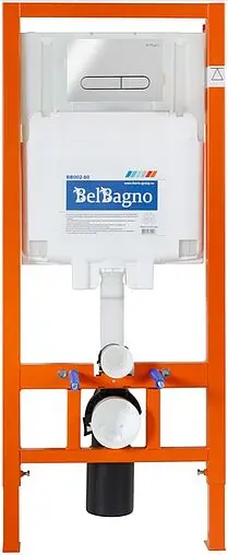 Комплект 5 в 1 BelBagno Uno BB3105CHR/SC/BB002-80/BB005-PR-CHROME с кнопкой хром глянцевый