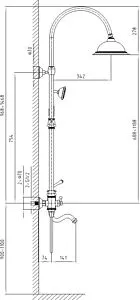 Душевая система со смесителем для ванны Timo Adelia хром SX-6010/02, 2