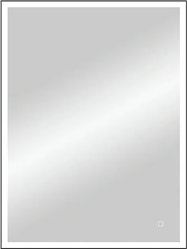 Зеркало с подсветкой Continent Solid Black Led 60x80 чёрный ЗЛП622