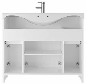 Тумба под умывальник напольная Домино Rich 105 белое дерево DR6004T, 5