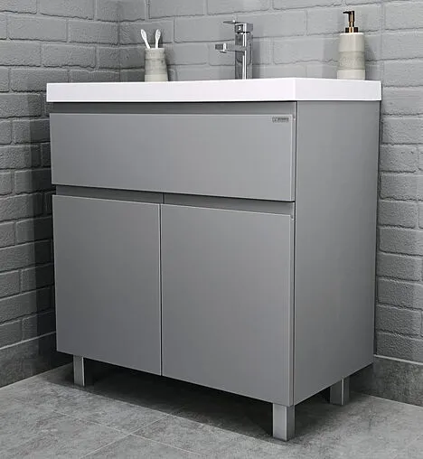 Тумба-умывальник напольная Домино Graffo 80 светло-серый DGr2416T+4670142930020