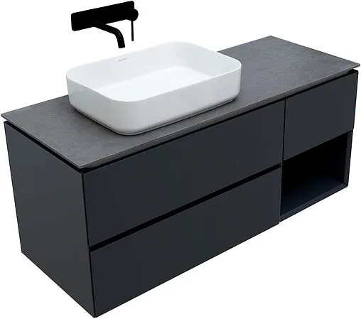 Тумба-умывальник подвесная Allen Brau Infinity 120 L антрацит 1.21005.AM+