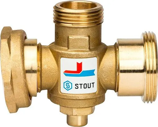 Трехходовой термостатический антиконденсационный клапан 1&quot; Kvs 3.2 Stout SVM-0050-327008