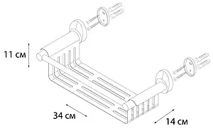 Полка Fixsen Europa хром FX-21823, 3