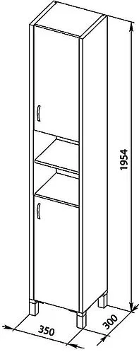 Шкаф-пенал напольный Aquanet Донна 35 R венге 00168940 Шкаф-пенал напольный Aquanet Донна 35 R венге 00168940