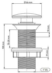 Выпуск автоматический для раковины Toni Arti белый TA-201802 Выпуск автоматический для раковины Toni Arti белый TA-201802, 2