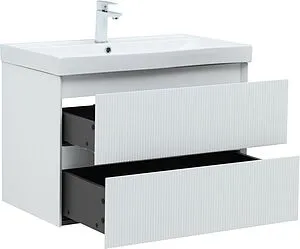 Тумба-умывальник подвесная Aquanet Альтера 80 белый матовый 00337156+00333268, 5