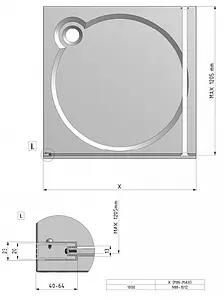 Душевое ограждение 1000мм прозрачное стекло Roltechnik Exclusive Line ECWALK/1000 black elox 585-1000000-05-02, 2