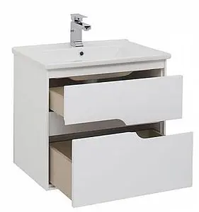 Тумба-умывальник подвесная Aquanet Модена 65 белый 00198485+00182318, 5