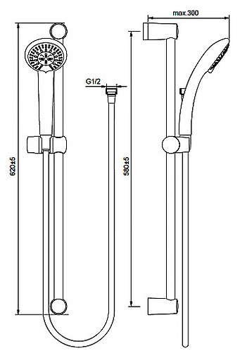 Душевая стойка Vidima Fresh S хром BA208AA