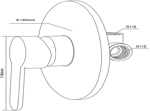 Гигиенический душ со смесителем Swedbe Platta хром 5525
