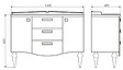 Тумба-умывальник напольная Comforty Монако 120 белый 00003132224CF Тумба-умывальник напольная Comforty Монако 120 белый 00003132224CF