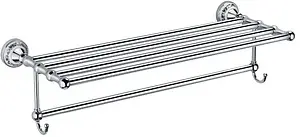 Полка для полотенец Fixsen Bogema хром/белый с рисунком FX-78515 Полка для полотенец Fixsen Bogema хром/белый с рисунком FX-78515, 1