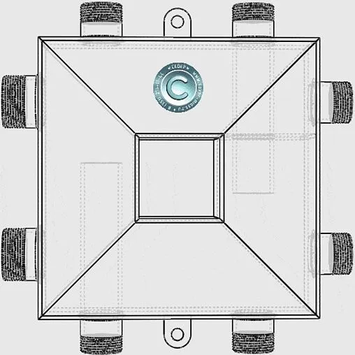 Распределительный коллектор 3 контура с гидрострелкой 1¼&quot;н x 1&quot;н Север-Компакт 1925026
