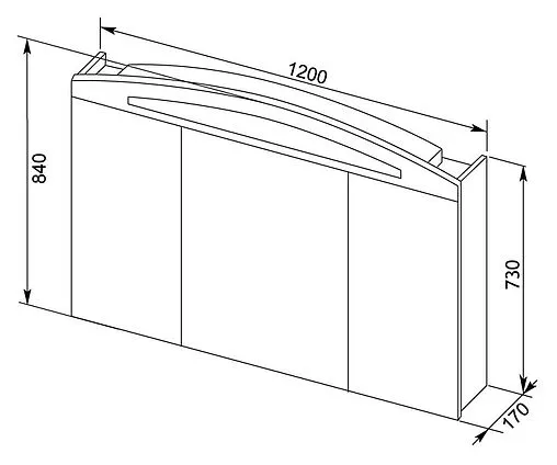 Шкаф-зеркало Aquanet Тренто 120 белый/венге 156445